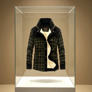 Chaqueta con corderito a cuadros